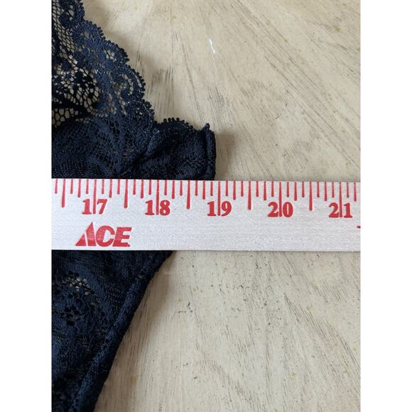 VTG 70s Nightgown Black Lace Bodice Long Maxi Glam Whimsygoth Romantic Flowy USA - Picture 8 of 16